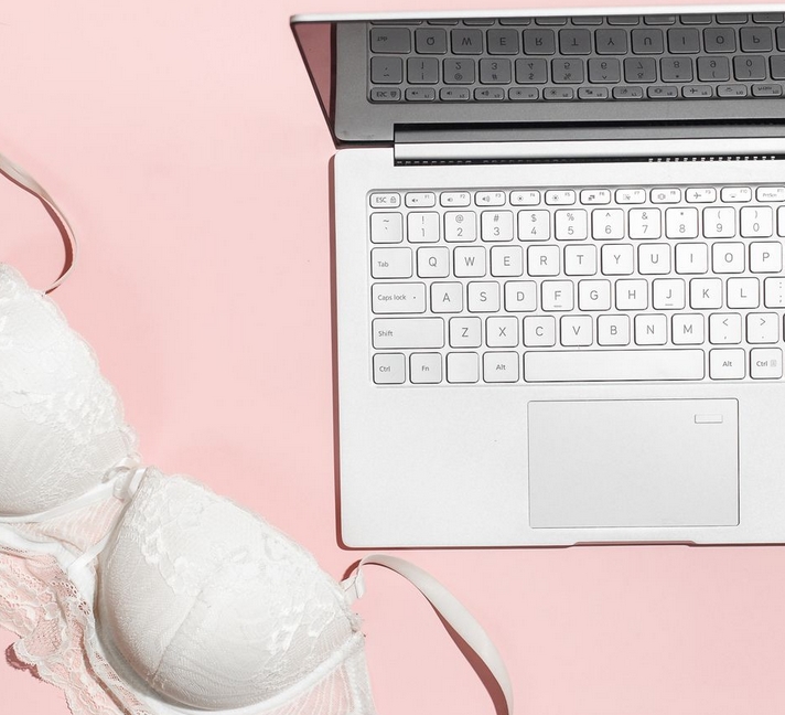 laptop and bra